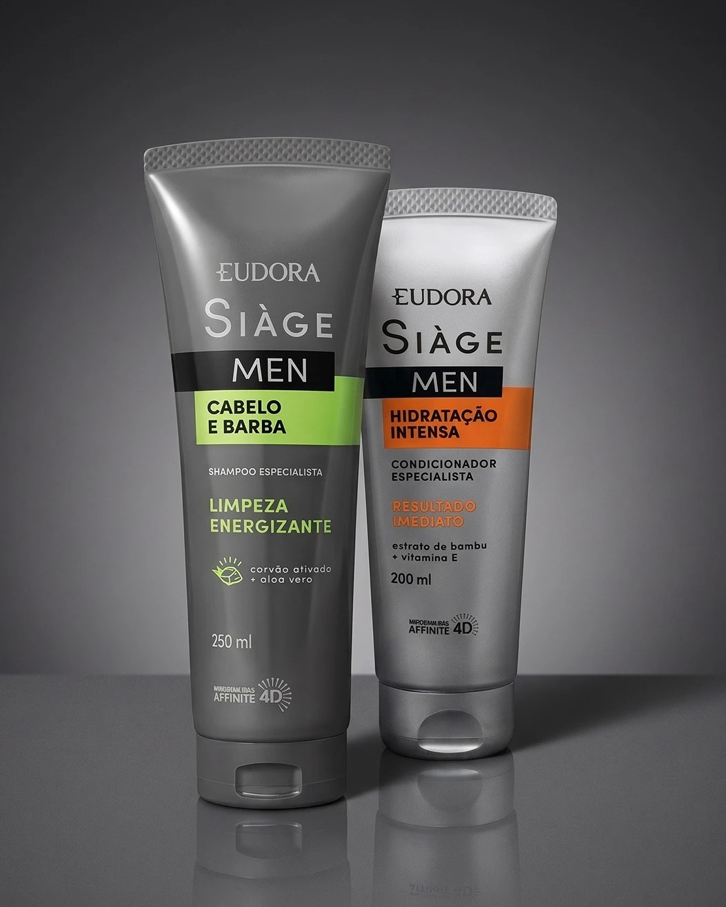 Kit Siàge Men: Shampoo Cabelo E Barba 250Ml + Condicionador Hidratação Intensa 200Ml