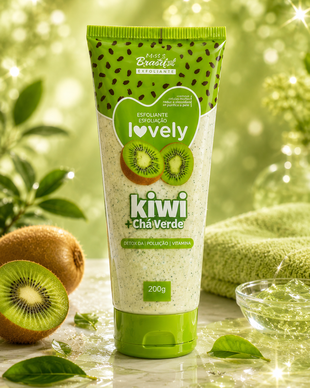 Esfoliante Corporal Lovely de Kiwi + Chá Verde Face Beautiful 200g