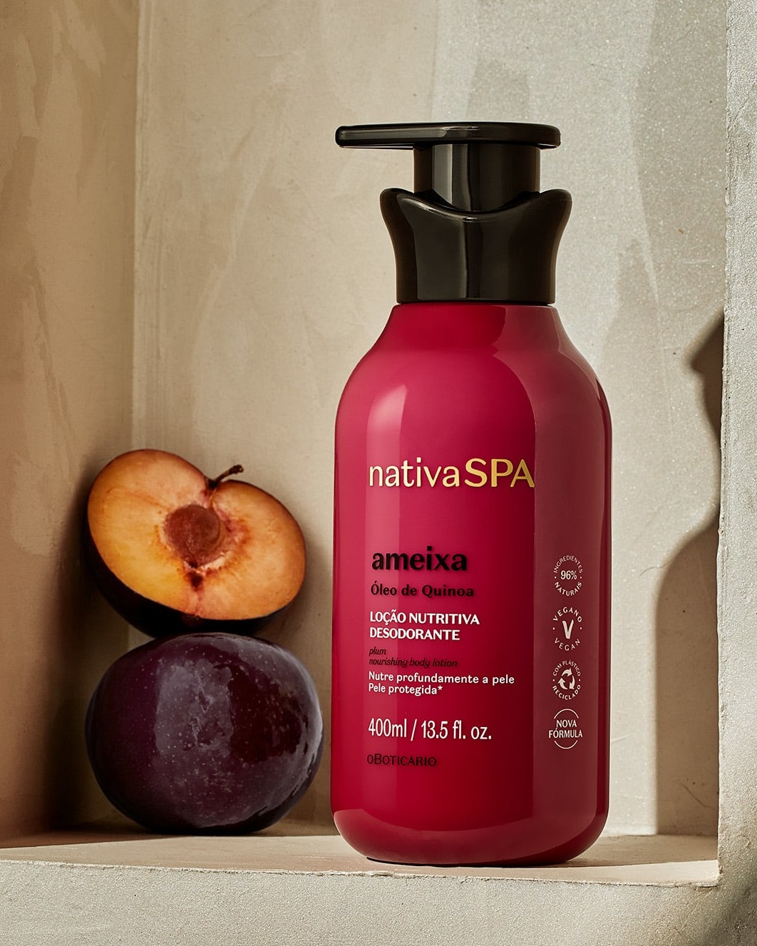 Loção Hidratante Desodorante Corporal Nativa Spa Ameixa 400Ml