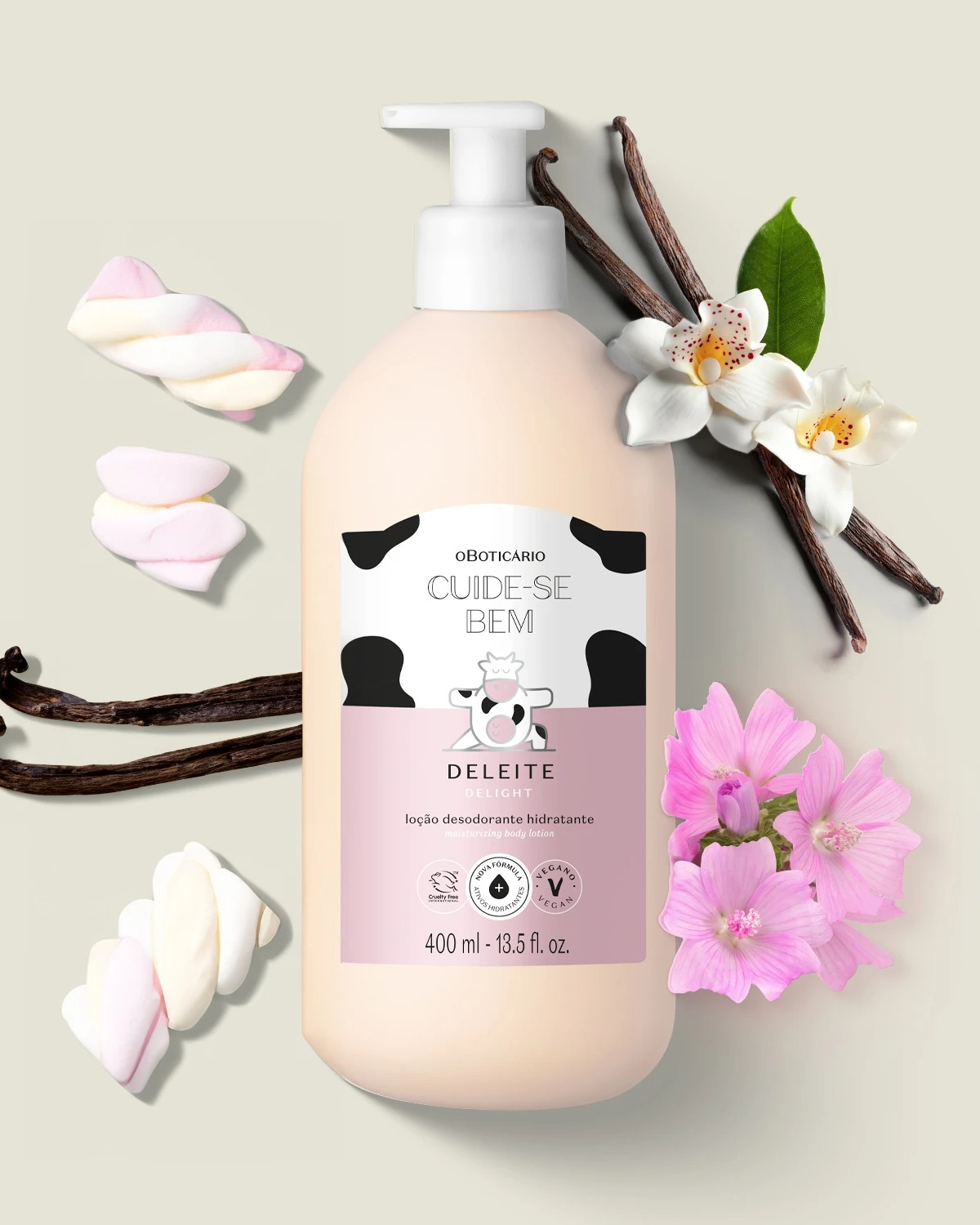 Loção Desodorante Hidratante Corporal Cuide-Se Bem Deleite 400Ml