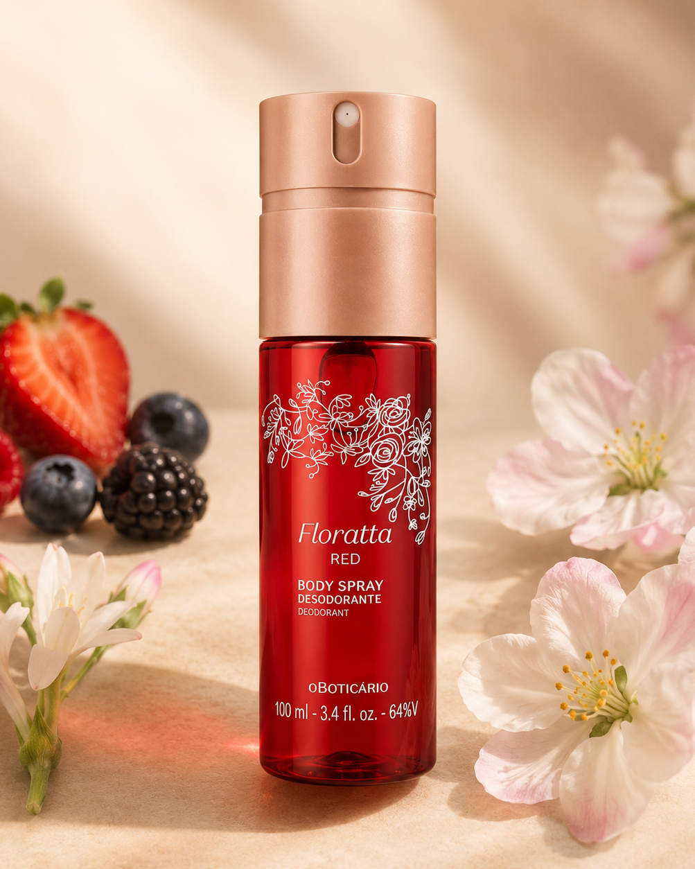 Body Spray Desodorante Floratta Red 100Ml