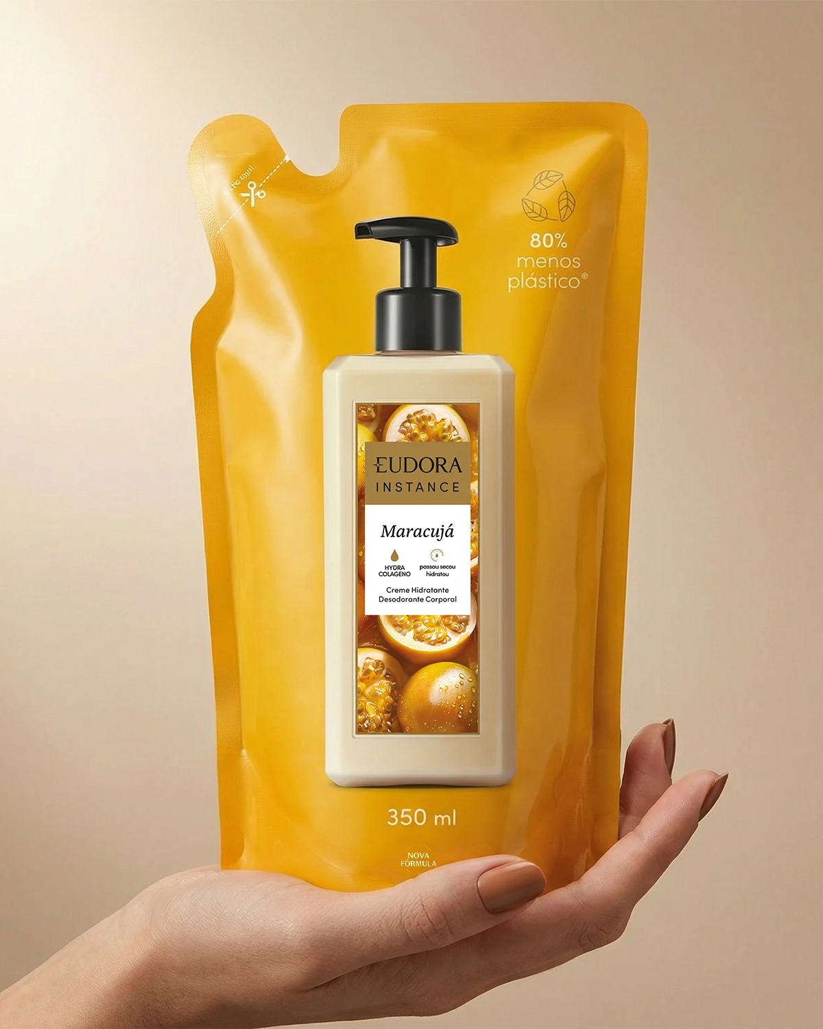 Refil Creme Hidratante Desodorante Corporal Instance Maracujá 350Ml 87153
