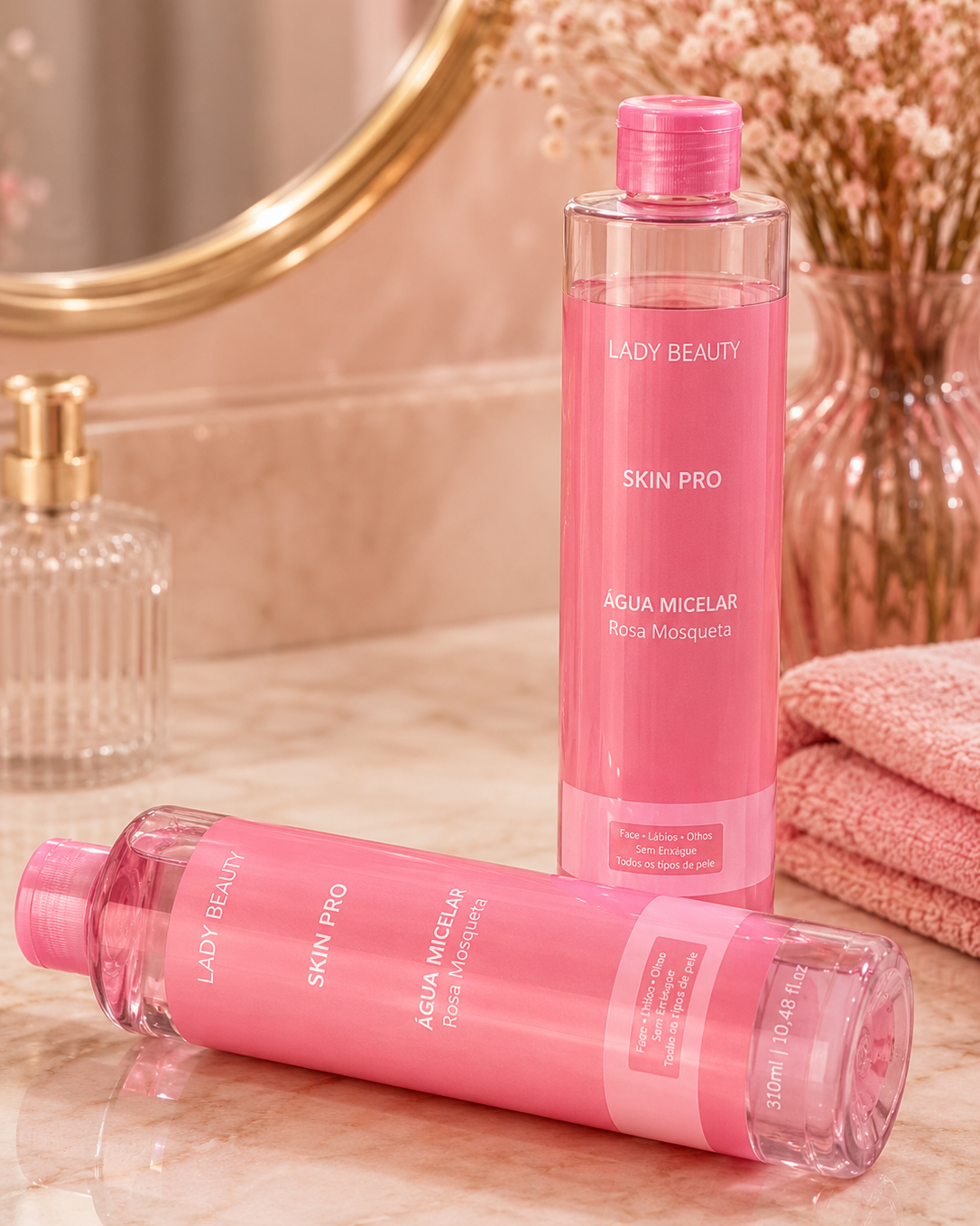 Água Micelar Rosa Mosqueta Skin 310ml Pro Lady Beauty -