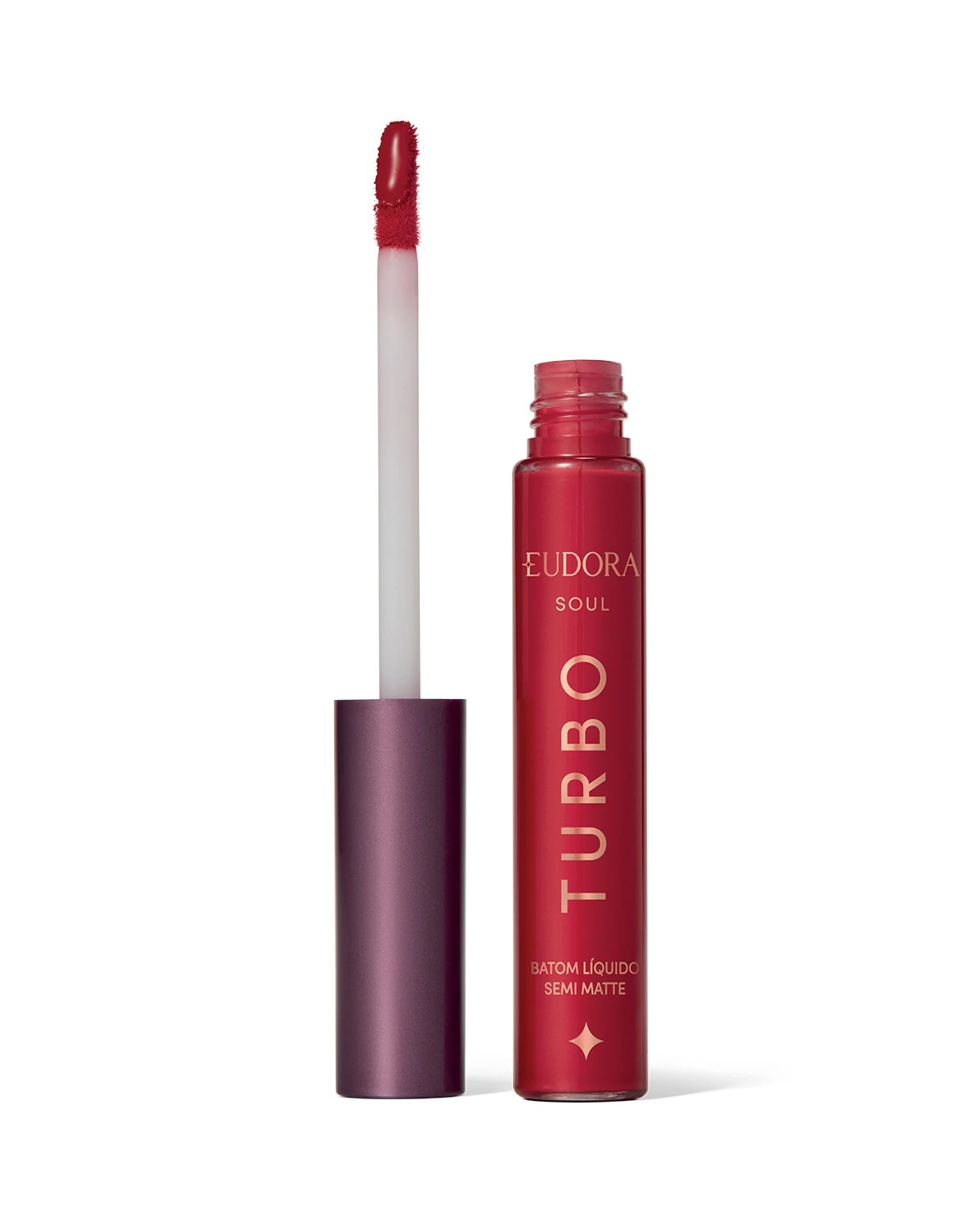 Batom Líquido Vermelho Turbinado Semi Mate Turbo Soul 5Ml
