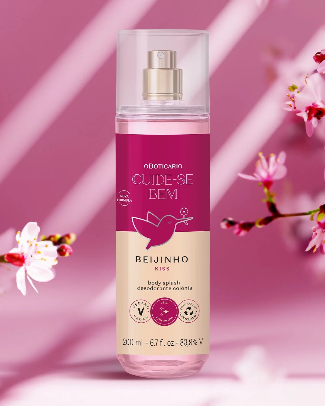 Body Splash Desodorante Colônia Cuide-Se Bem Beijinho 200Ml