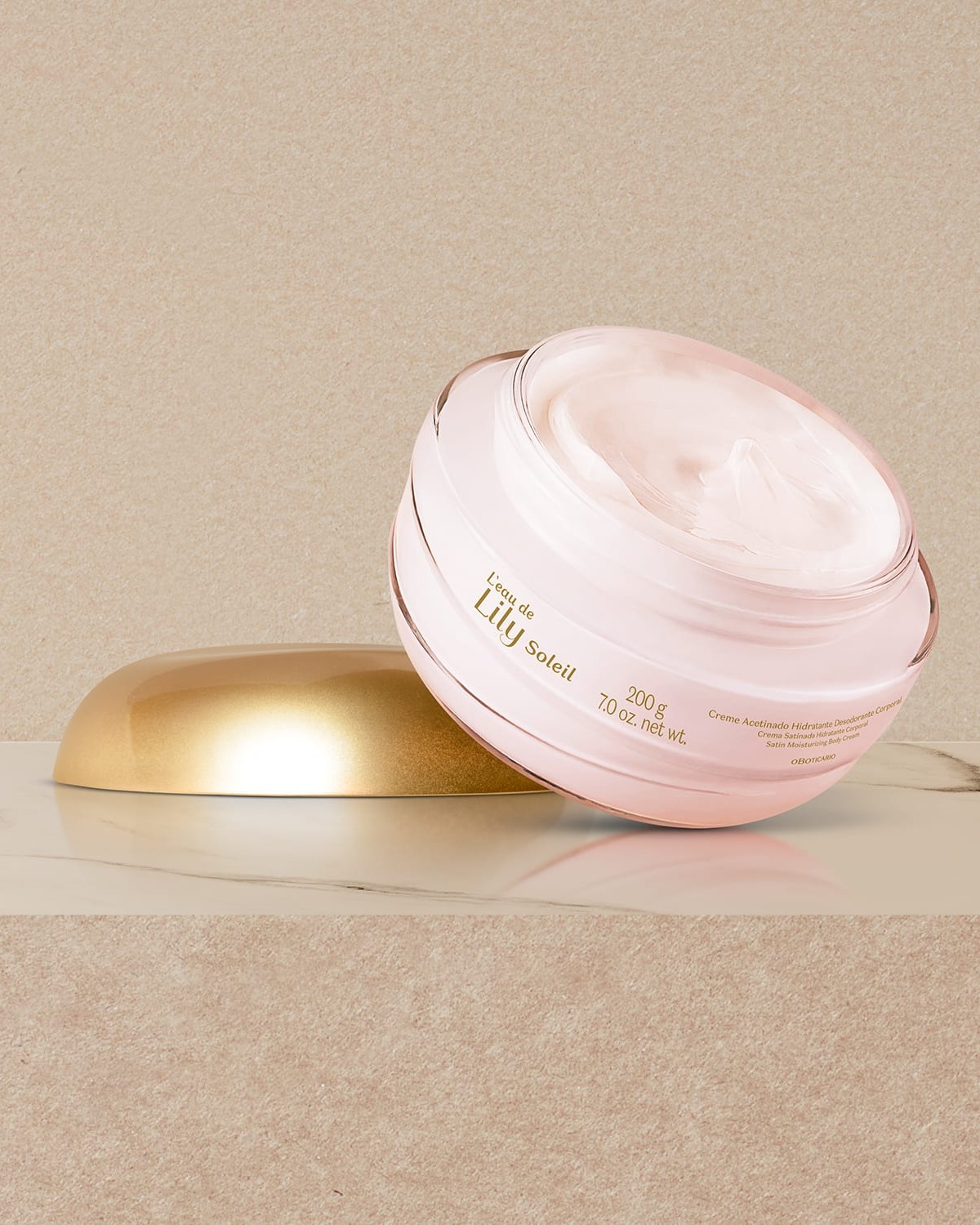 Creme Acetinado Hidratante Desodorante Corporal L'Eau De Lily Soleil 200G