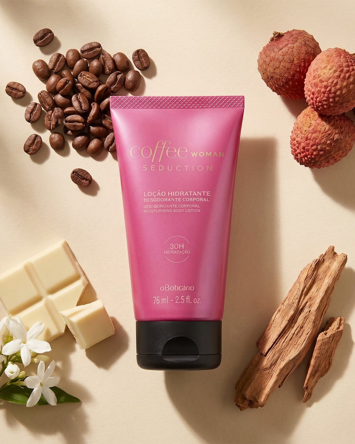 Loção Hidratante Desodorante Corporal Coffee Woman Seduction 75Ml