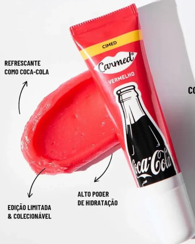 Hidratante Labial Carmed Coca Cola Vermelho 10g