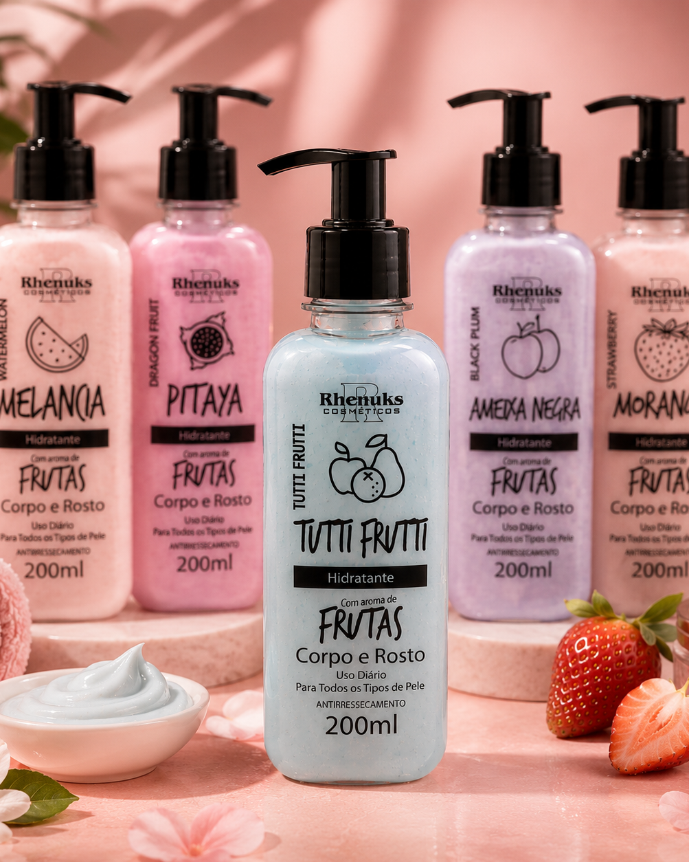 Hidratante Corpo e Rosto Rhenuks — Aroma de Frutas 200ml