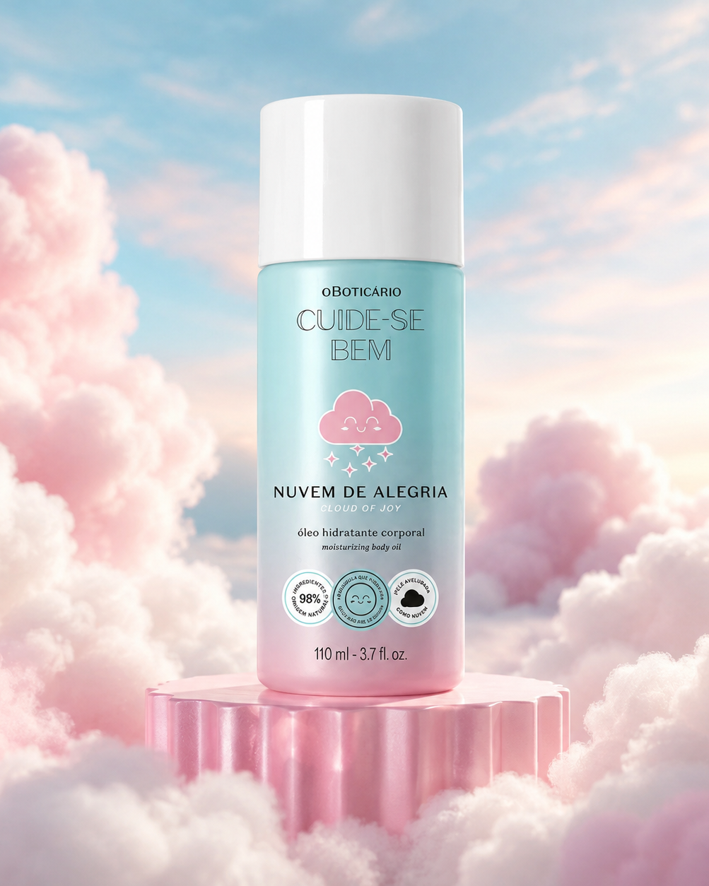 Óleo Hidratante Corporal Cuide-Se Bem Nuvem De Alegria 110Ml