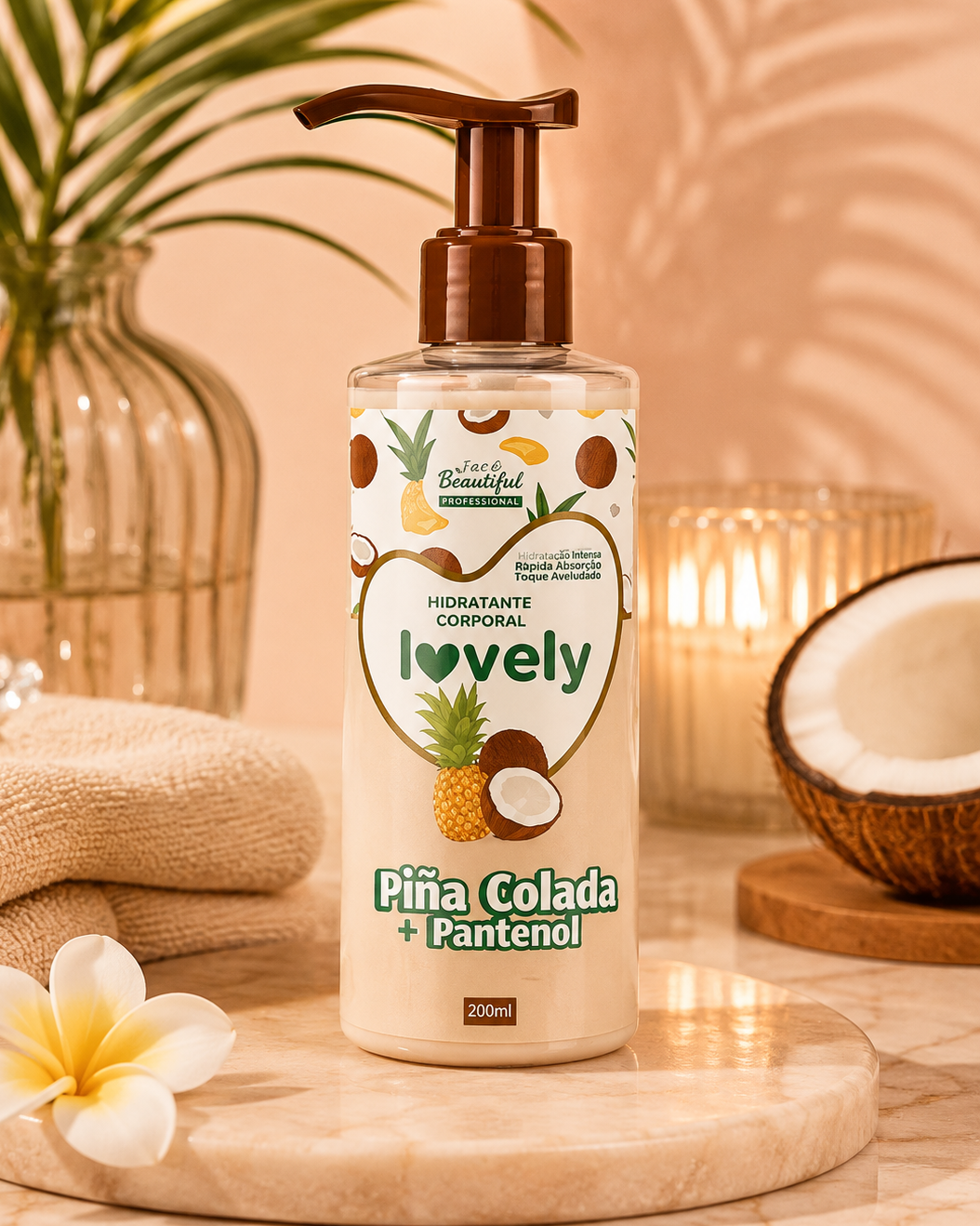 Face Beautiful - Hidratante Pina Colada Pantenol Vegan FB484