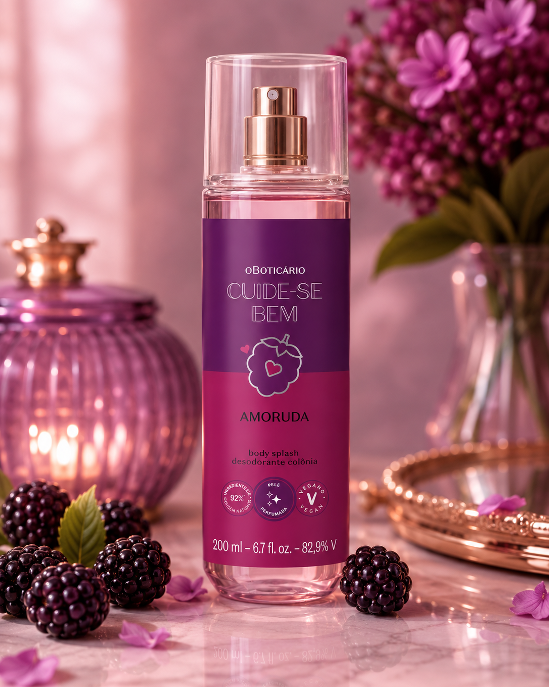 Body Splash Desodorante Colônia Cuide-Se Bem Amoruda 200Ml