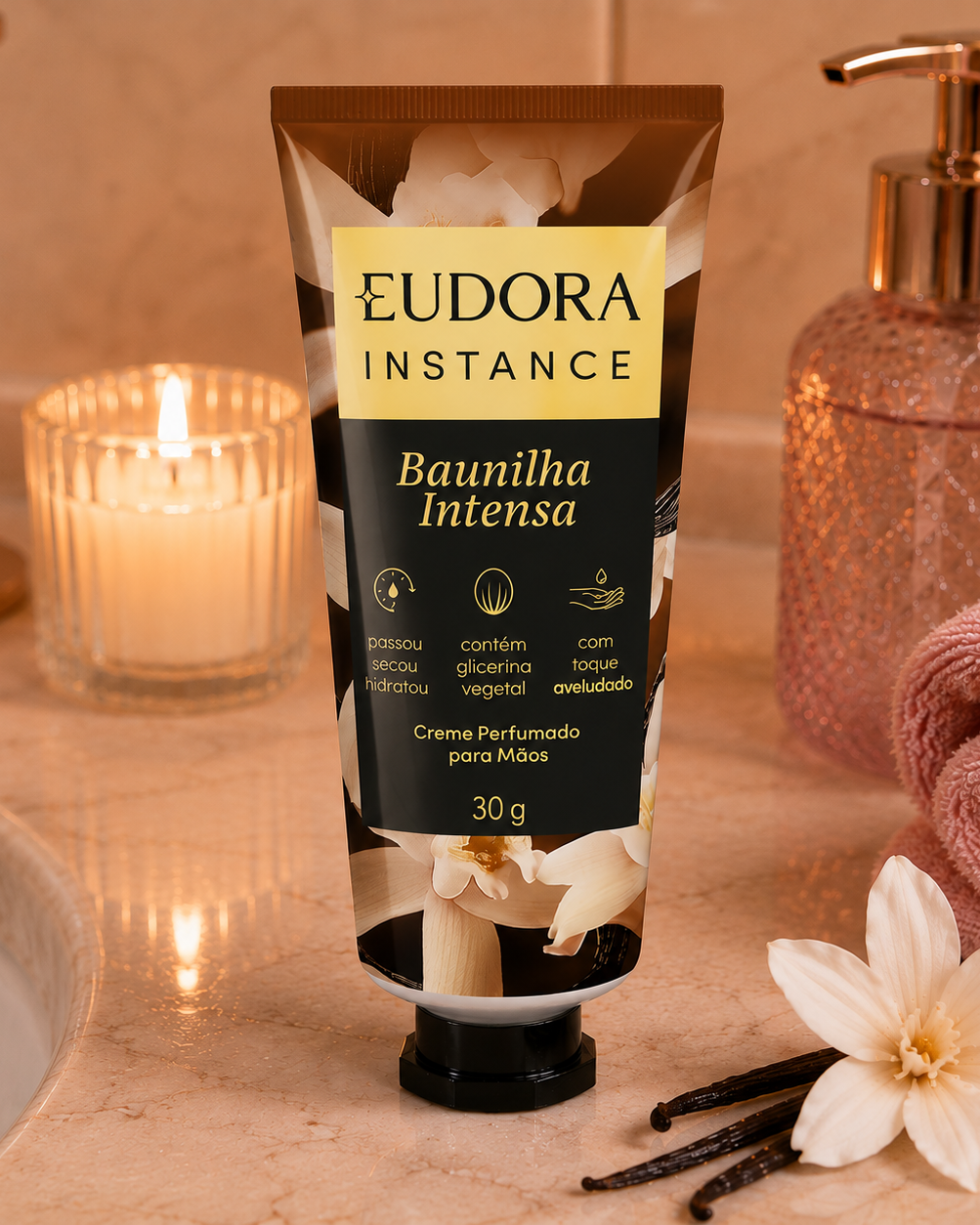 Creme Perfumado Para Mãos Instance Baunilha Nuit 30G