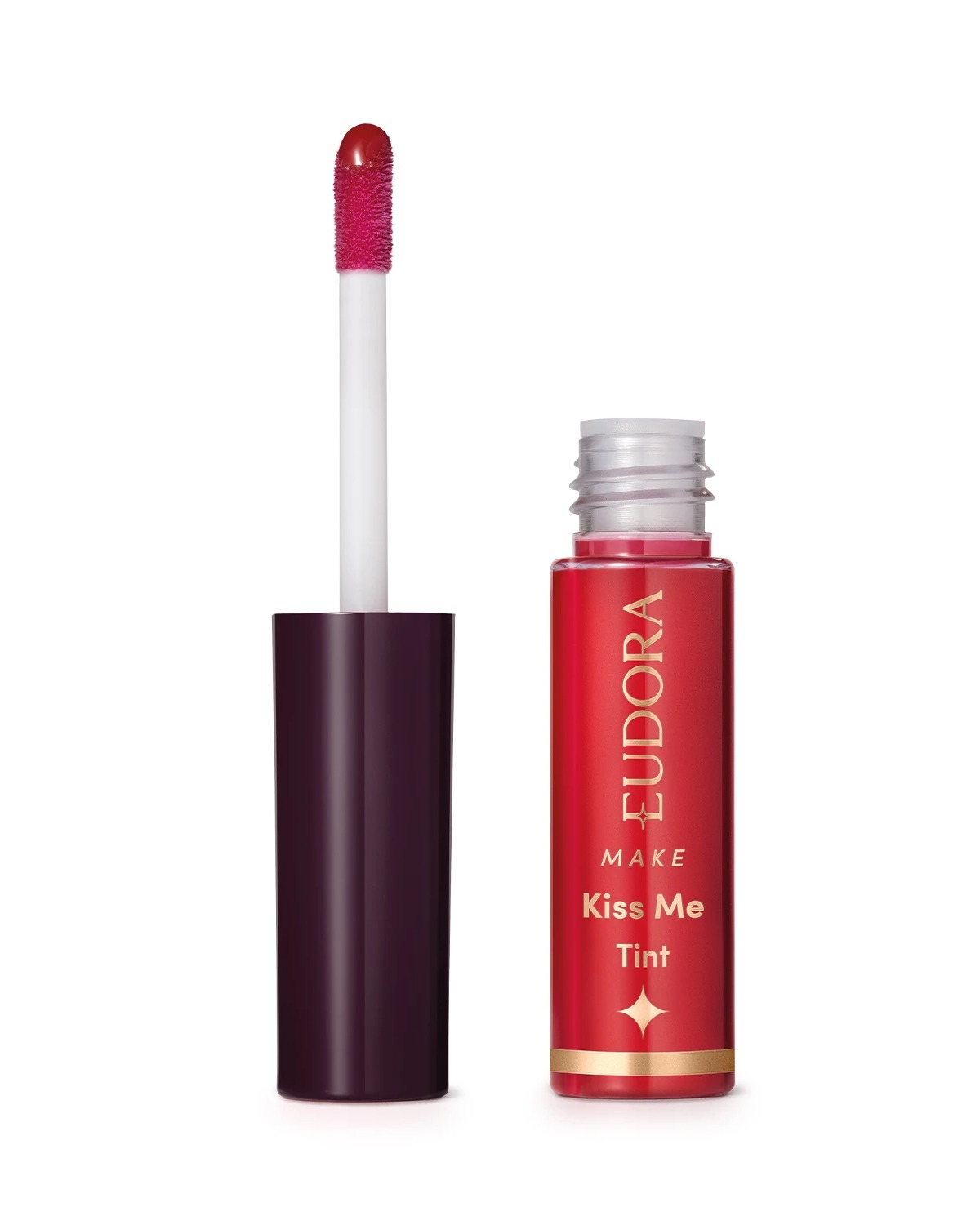 Batom Líquido Vermelho Happy Eudora Make Tint Mood 5,5Ml