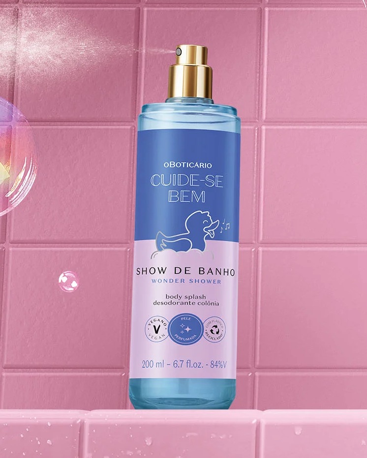 Body Splash Desodorante Colônia Cuide-Se Bem Show De Banho 200Ml